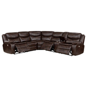 Sofá seccional reclinable eléctrico tapizado Sycamore gris