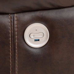 Sofá seccional reclinable eléctrico tapizado Sycamore gris