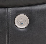 Sofá seccional reclinable eléctrico tapizado Sycamore gris