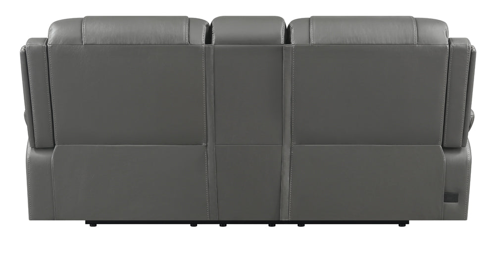 Flamenco Upholstered Power Reclining Loveseat Charcoal