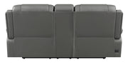 Flamenco Upholstered Power Reclining Loveseat Charcoal
