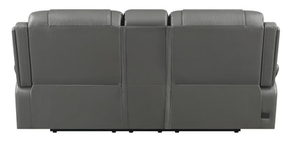 Flamenco Upholstered Power Reclining Loveseat Charcoal