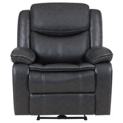 Sillón reclinable eléctrico tapizado Sycamore gris oscuro