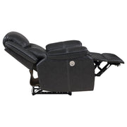 Sillón reclinable eléctrico tapizado Sycamore gris oscuro