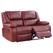 Camila Upholstered Motion Reclining Living Room Set Black