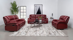 Conjunto de sofá reclinable con movimiento tapizado Camila, color negro