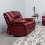 Sillón reclinable tapizado Camila, color negro