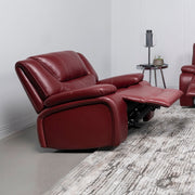 Sillón reclinable tapizado Camila, color negro