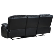 Camila Upholstered Motion Reclining Living Room Set Black