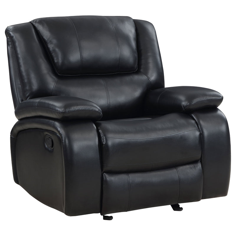 Sillón reclinable tapizado Camila, color negro