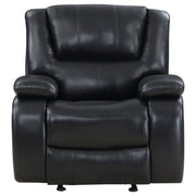 Sillón reclinable tapizado Camila, color negro