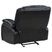 Sillón reclinable tapizado Camila, color negro