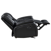 Sillón reclinable tapizado Camila, color negro