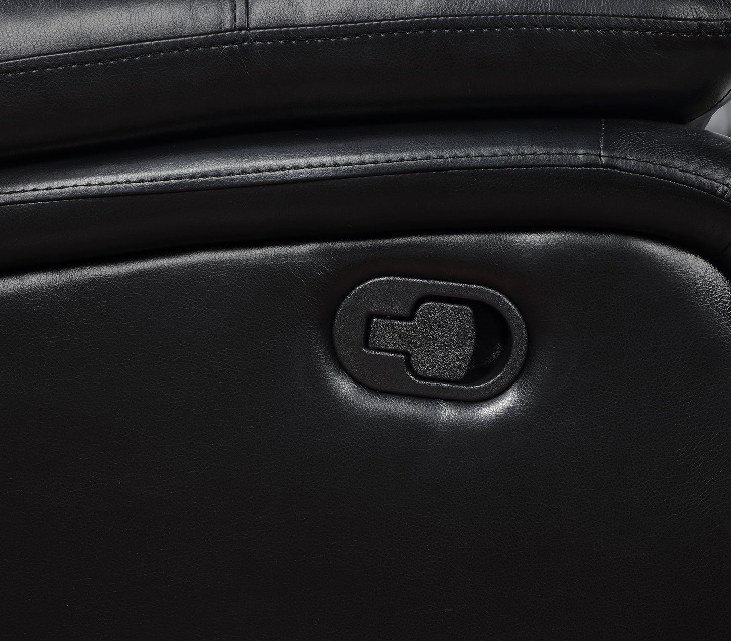 Sillón reclinable tapizado Camila, color negro