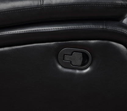 Sillón reclinable tapizado Camila, color negro