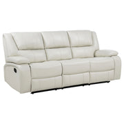 Camila 3-piece Upholstered Reclining Sofa Set White