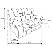 Camila Upholstered Motion Reclining Loveseat White