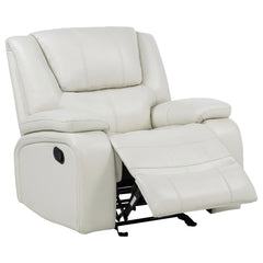 Camila Upholstered Glider Recliner Chair White