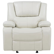 Camila Upholstered Glider Recliner Chair White