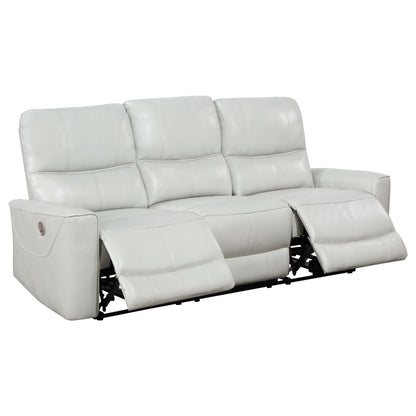 Greenfield Power Reclining Sofa Set Dove Grey
