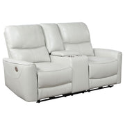 Conjunto de sofá reclinable eléctrico Greenfield gris paloma