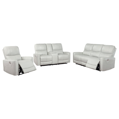 Greenfield Power Reclining Sofa Set Dove Grey