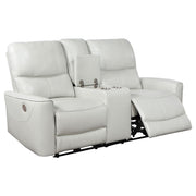 Conjunto de sofá reclinable eléctrico Greenfield gris paloma
