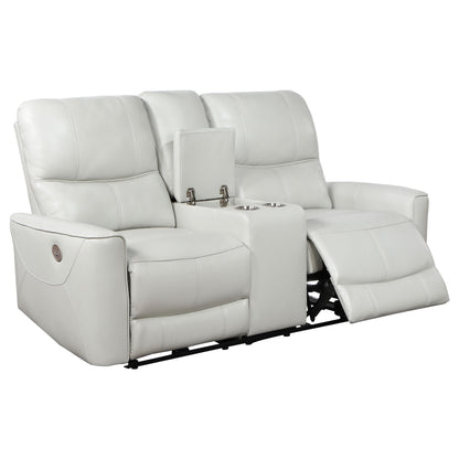 Greenfield Power Reclining Sofa Set Dove Grey