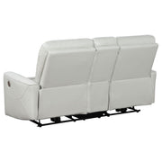 Conjunto de sofá reclinable eléctrico Greenfield gris paloma