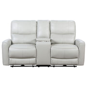 Greenfield Upholstered Power Reclining Loveseat Dove Grey