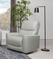 Sillón reclinable eléctrico tapizado Greenfield gris paloma