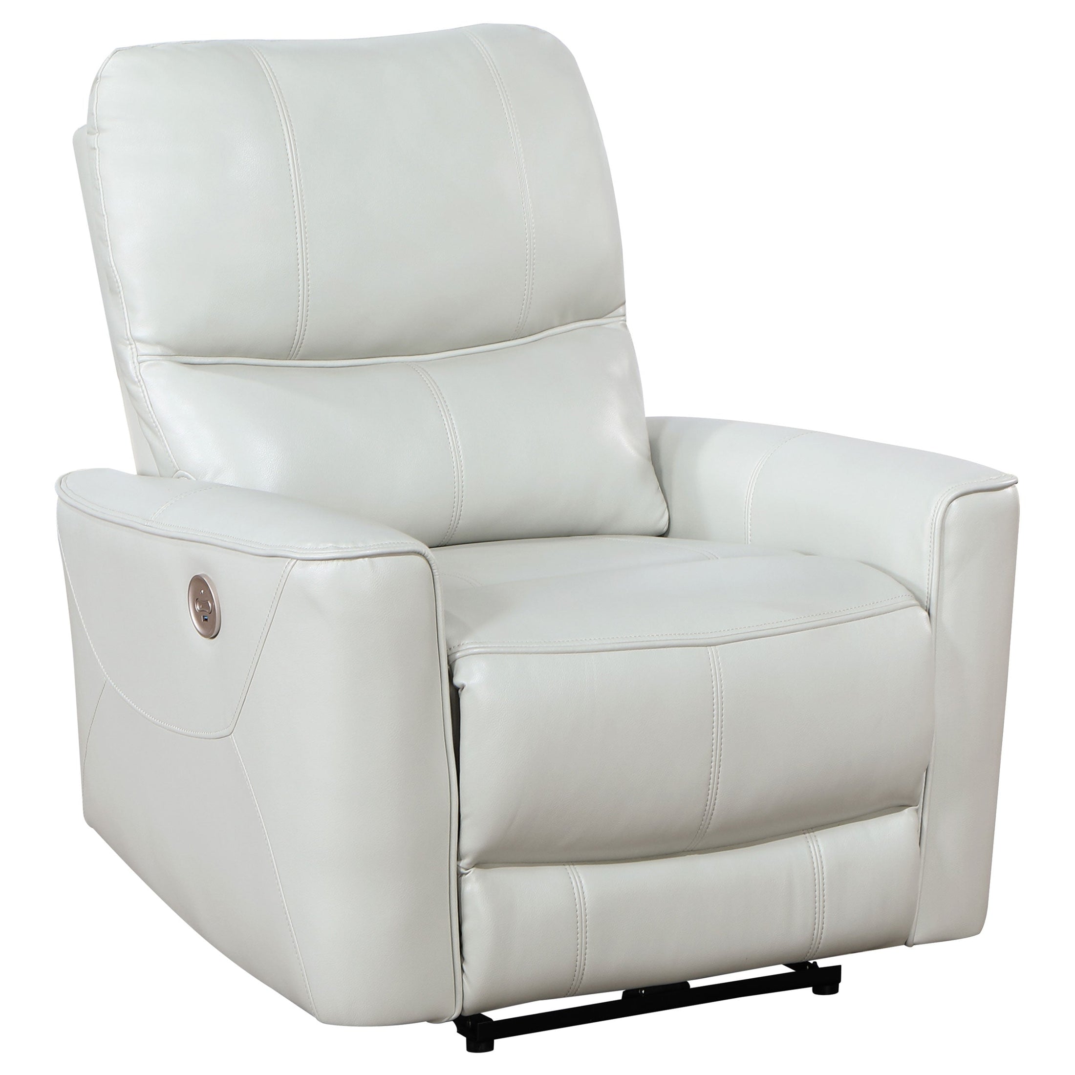 Sillón reclinable eléctrico tapizado Greenfield gris paloma