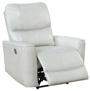 Sillón reclinable eléctrico tapizado Greenfield gris paloma