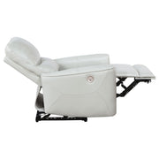 Sillón reclinable eléctrico tapizado Greenfield gris paloma