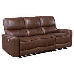 Sofá reclinable eléctrico tapizado Greenfield gris paloma