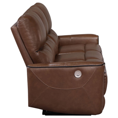 Greenfield Upholstered Power Reclining Sofa Dove Grey