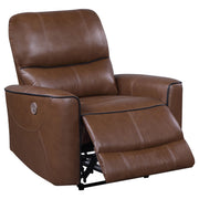 Sillón reclinable eléctrico tapizado Greenfield gris paloma