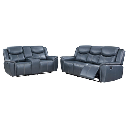 Conjunto de sofá reclinable tapizado Sloane azul