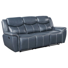 Sloane Upholstered Reclining Living Room Set Blue