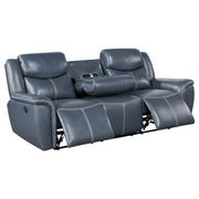 Sloane Upholstered Reclining Living Room Set Blue