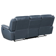 Sloane Upholstered Reclining Living Room Set Blue