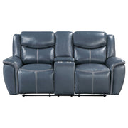 Loveseat reclinable con brazos acolchados y tapizado Sloane azul