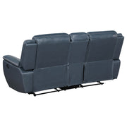 Loveseat reclinable con brazos acolchados y tapizado Sloane azul