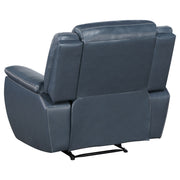 Sillón reclinable Sloane con brazos acolchados y tapizados, color azul