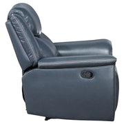 Sillón reclinable Sloane con brazos acolchados y tapizados, color azul