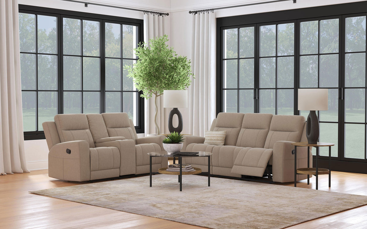Conjunto de sofá reclinable tapizado Brentwood color carbón