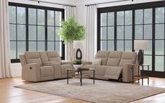 Brentwood Upholstered Reclining Sofa Set Charcoal