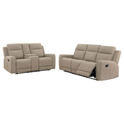 Brentwood Upholstered Reclining Sofa Set Charcoal
