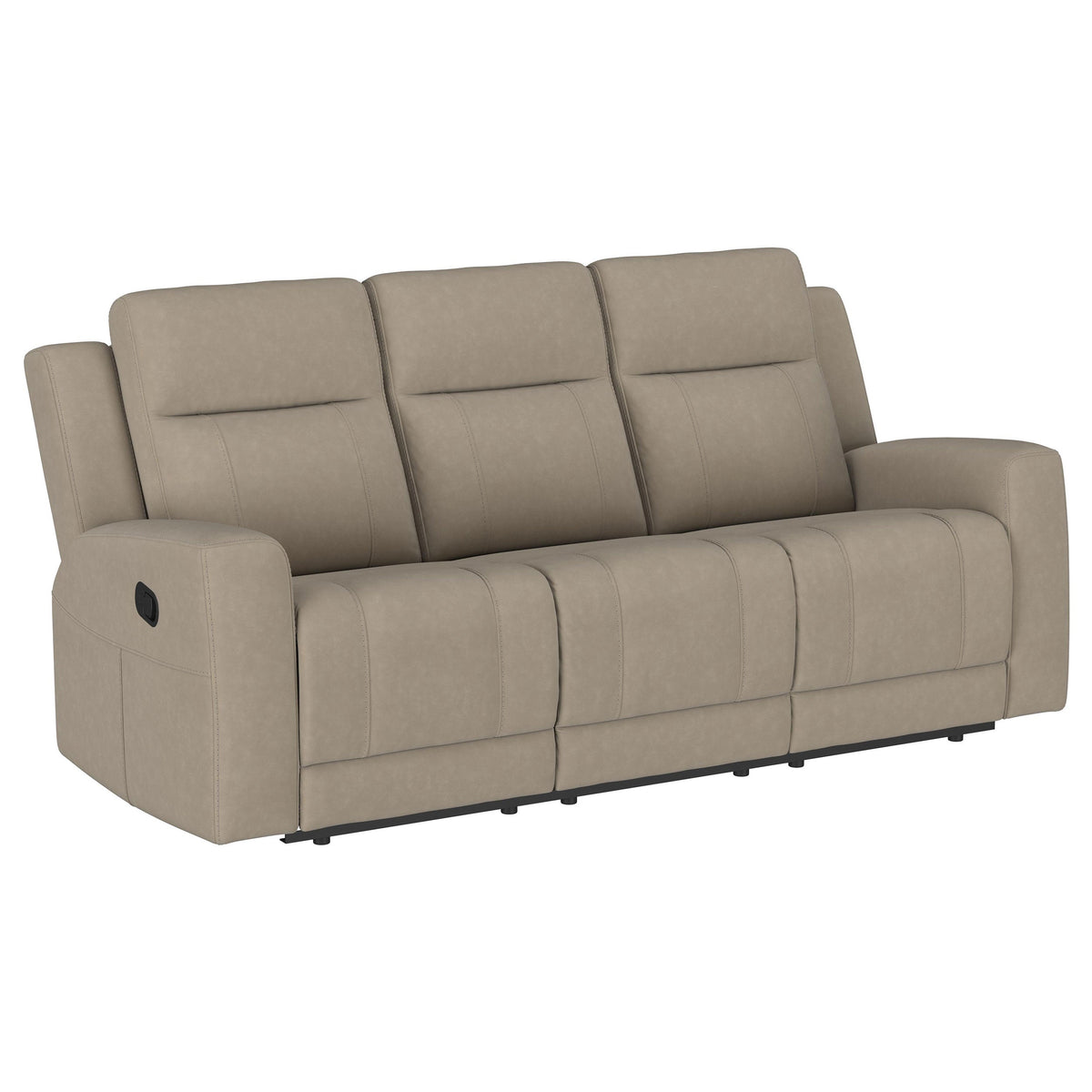Sofá reclinable móvil tapizado Brentwood en color carbón oscuro