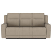 Sofá reclinable móvil tapizado Brentwood en color carbón oscuro